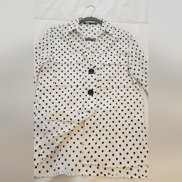 Zara Polka Dot Blouse Size XS. Fits size S as well - Picture 10 of 14